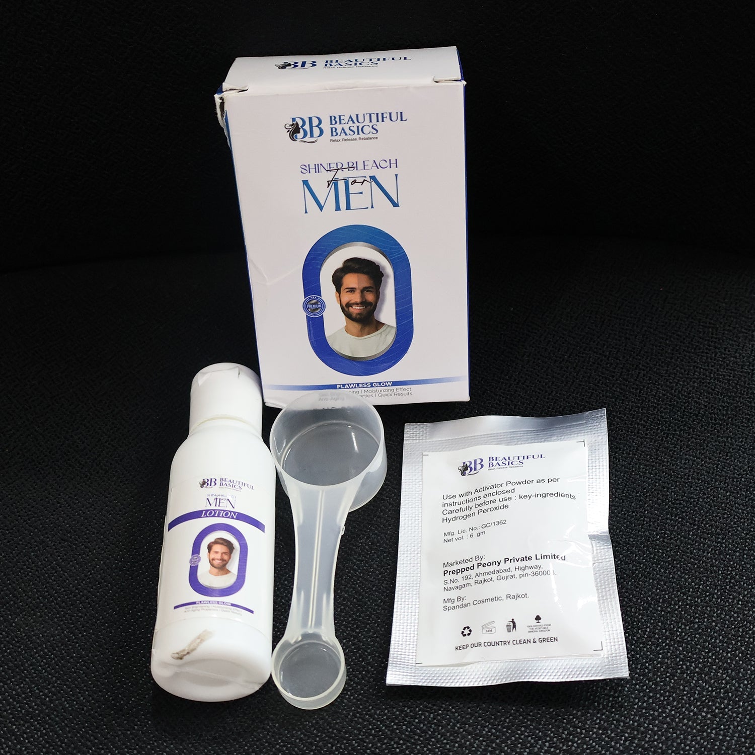 Beautiful Basics Men’s Simple Bleach Cream Kit (1 Set) Beautiful Basics Men’s Simple Bleach Cream Kit (1 Set)